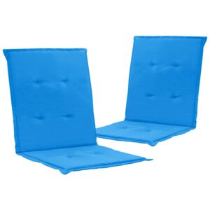 Podušky na zahradní židle 2 ks modré 100 x 50 x 3 cm