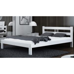 Dřevěná postel Nikola 160x200 + rošt ZDARMA šedá