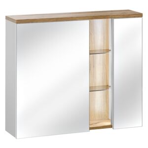 Skříňka zrcadlová BAHAMA WHITE 80 cm, bílá rozměry: 80 x 20 cm