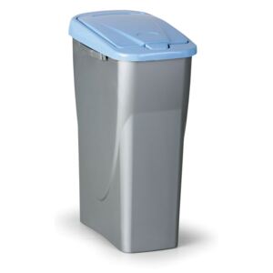 B2B Partner Plastový odpadkový koš s víkem 40 L, modré víko + Záruka 7 let