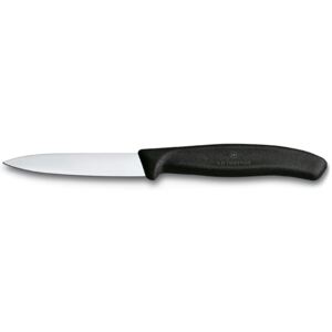 Victorinox Nůž na zeleninu černý špičatý 8cm