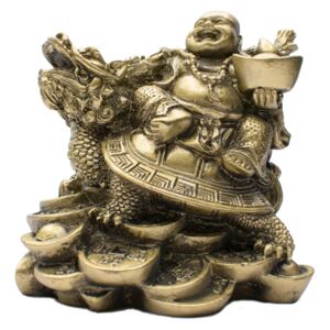 Buddha na dračí želvě - soška Feng shui