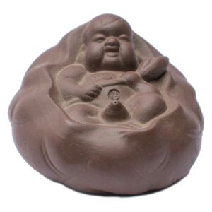 Buddha na listu - keramická soška Feng Shui