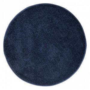 Kusový koberec Eton Lux tmavě modrý kruh Kruh 400 cm