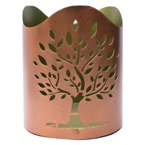 Svícen strom života - kovový kulatý