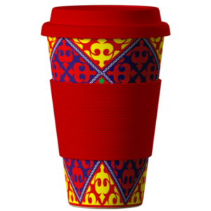 Eco Bamboo Cup Ornaments Red 400 ml