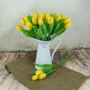 Umělé tulipány č. 24- žlutooranžové (cena za 1 kus)