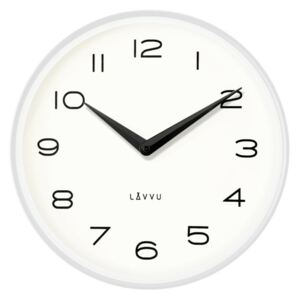 Lavvu LCT1213 Kovové hodiny Living, bílá a černá