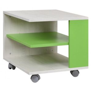 Konferenční stolek Numero - dub bílý/zelená