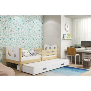 B2b1 BMS-group Dětská postel s přistýlkou MIKO 2 80x190 cm, borovice/bílá Pěnová matrace