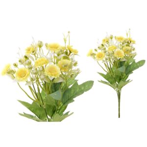Autronic Sedmikrásky, puget, barva žlutá. Květina umělá. KN5102-YE