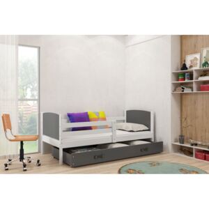 Dětská postel Tami 1 Bílá/grafit - 190x80