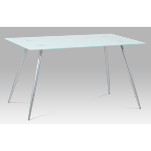 Jídelní stůl mléčné sklo + šedý lak GDT-114 WT AKCE