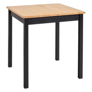 Black Friday -15% Jídelní stůl z borovicového dřeva s černou konstrukcí loomi.design Sydney, 70 x 70 cm