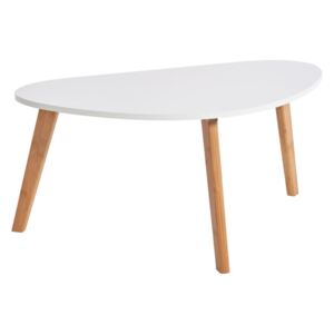 Black Friday -15% Bílý konferenční stolek loomi.design Skandinavian, délka 84,5 cm