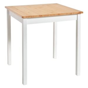 Black Friday -15% Jídelní stůl z borovicového dřeva s bílou konstrukcí loomi.design Sydney, 70 x 70 cm