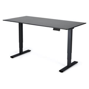 Polohovatelný stůl Liftor 3segmentové nohy černé, deska 1600 x 800 x 18 mm černá