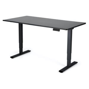 Polohovatelný stůl Liftor 3segmentové nohy černé, deska 1600 x 800 x 25 mm černá