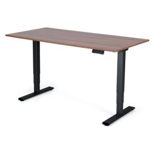 Polohovatelný stůl Liftor 3segmentové nohy černé, deska 1600 x 800 x 25 mm ořech