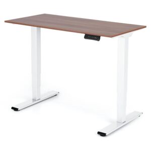 Výškově nastavitelný stůl Liftor 3segmentové nohy bílé, deska 1180 x 600 x 18 mm Ořech