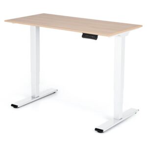 Výškově nastavitelný stůl Liftor 3segmentové nohy bílé, deska 1180 x 600 x 18 mm Dubsorano