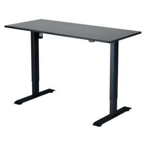 Polohovací stůl Liftor 2segmentové nohy černé, deska 1380 x 650 x 25 mm černý dekor