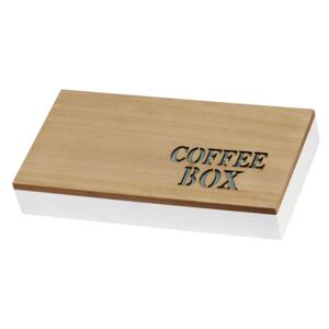Krabička na kávové kapsle TimeLife 4 přihrádky MDF