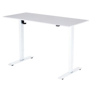 Výškově nastavitelný stůl Liftor 2segmentové nohy bílé, deska 1380 x 650 x 18 mm bílá