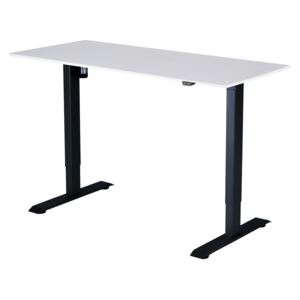 Polohovací stůl Liftor 2segmentové nohy černé, deska 1380 x 650 x 18 mm bílá