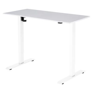 Výškově nastavitelný stůl Liftor 2segmentové nohy bílé, deska 1180 x 600 x 18 mm bílá