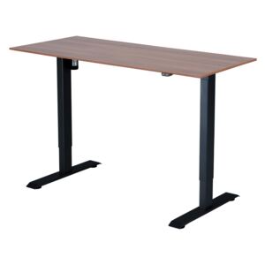 Polohovací stůl Liftor 2segmentové nohy černé, deska 1380 x 650 x 18 mm ořech