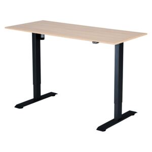 Polohovací stůl Liftor 2segmentové nohy černé, deska 1380 x 650 x 18 mm dub sorano
