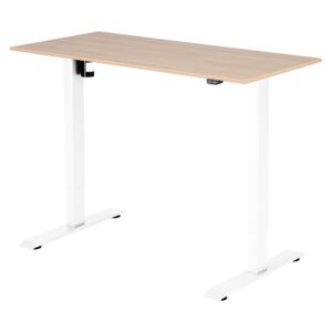 Výškově nastavitelný stůl Liftor 2segmentové nohy bílé, deska 1180 x 600 x 18 mm Dubsorano