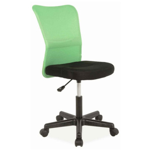 Kancelářská židle ERGO, 74-86x41x41x43-53, černá/zelená