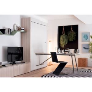 IMA - Sklápěcí postel 160x200 cm s jídelním stolem ( IMA je sklápěcí manželská postel s jídelním stolem. Prostorově úsporné řešení, které přináší pohodlí velké postele a jídelního stolu.)