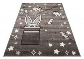 Makro Abra Dětský kusový koberec FIESTA 36213/37122 Králík Klobouk šedý Rozměr: 60x110 cm
