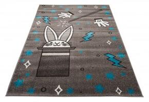 Makro Abra Dětský kusový koberec FIESTA 36213/37123 Kouzelník Králík Klobouk šedý modrý Rozměr: 60x110 cm