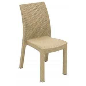 DEOKORK Zahradní židle z umělého ratanu PUKET (písková)