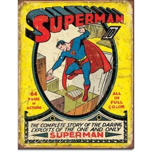 Plechová cedule: Action Superman - 40x30 cm