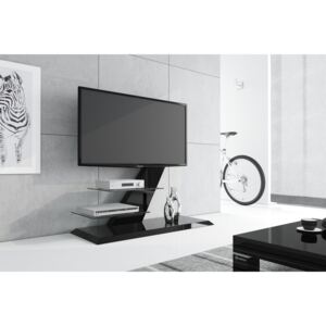 Televizní stolek VENTO (černý) SKLADEM 1ks (Luxusní televizní stolek v)