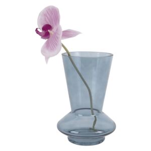 Modrá skleněná váza PT LIVING Glow, výška 17,5 cm