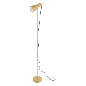 Horčicově žlutá stojací lampa Leitmotiv Mini Cone, výška 147,5 cm