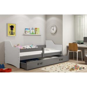Dětská postel SOFIX 1 80x160 cm, grafitová/bílá Pěnová matrace