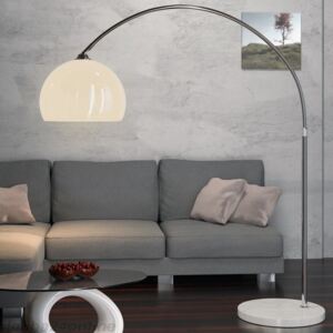 Germany24 - Designová oblouková stojanová lampa s mramorovou základnou - nastavitelná 146 - 220 cm