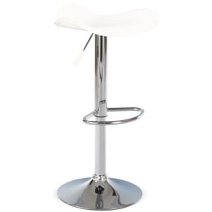 Autronic Barová židle AUB-300 WT - Chrom/koženka bílá