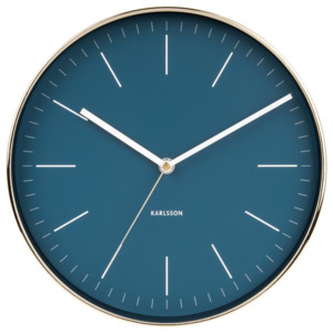 Nástěnné hodiny Minimal 27,5 cm Karlsson (Barva - modrá)