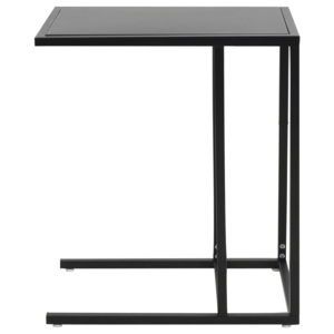 Odkládací stolek ve tvaru C kovový 35 x 55 x 65 cm černý
