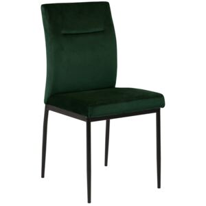 SCANDI Zelená sametová jídelní židle Batim