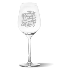 Sklenička na víno SABLIO - Než se vzdáš, mysli na to, proč jsi začal 350 ml