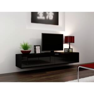Televizní stolek VIGO 180, černý SKLADEM 18ks (Moderní závěsný televizní)